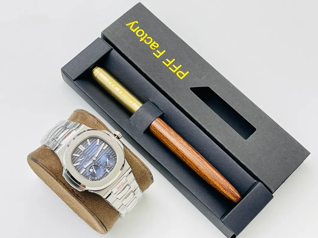 【Top Replica】💰6400! Patek Philippe [PFF Factory2022 Wall Crack Recommendation] The highest version on the market V5 upgraded ultra-thin version [The highest quality version on the market] Patek Philippe Patekphilippe Sports Series (Nautilus) 5724 (Domineering President) upgraded ultra-thin version of the Pearl Tuo, details: 1⃣️All functions are the same as the genuine ones (10-digit kinetic energy display, 7-digit calendar and moon phase 4-digit small second hand), with the same horizontal embossed pattern as the original, with fluorescent scales! 2⃣️Diameter 40 mm, 904L gold-plated stainless steel, sapphire glass mirror. 3⃣️The outer diamonds of models 5722 and 5724 are Swarovski diamonds, which are transparent and shiny, with extraordinary temperament. As close to the original as possible within the current state of the art, this watch is ready for all occasions! PFF Factory’s ingenious work welcomes your appreciation! (Buy now and get a PFF factory-customized version of a business pen for free, so that you can face any challenge calmly with full taste and style)